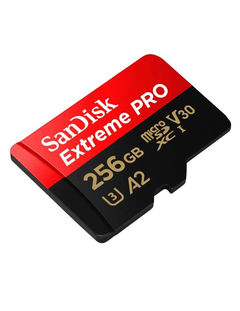 Memoria Micro SD Sanidisk Extreme Pro 256 GB Graba 4K C10 A2 V30 SDSQXCZ-256G-GN6MA