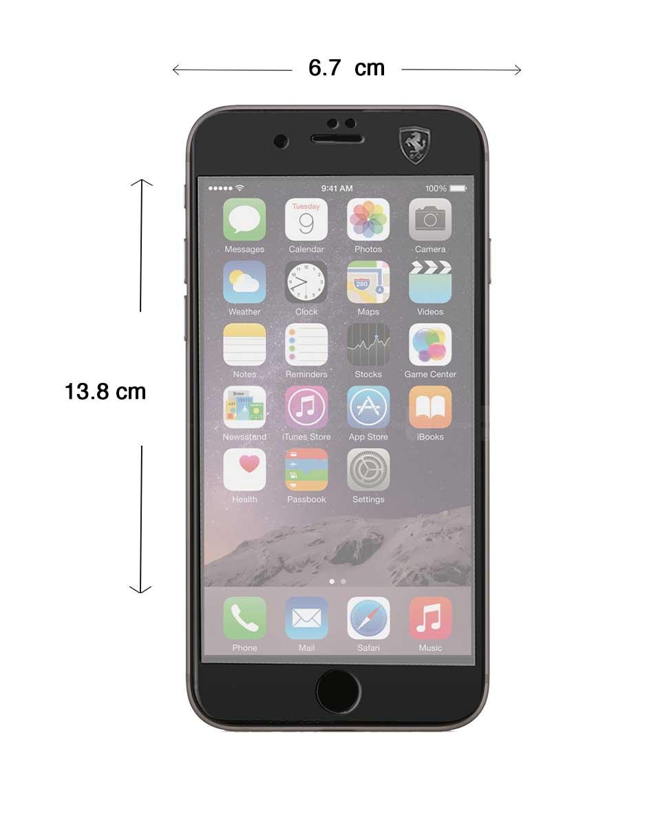 Mica Cristal Templado para iPhone SE, 6, 7, 8 Ferrari