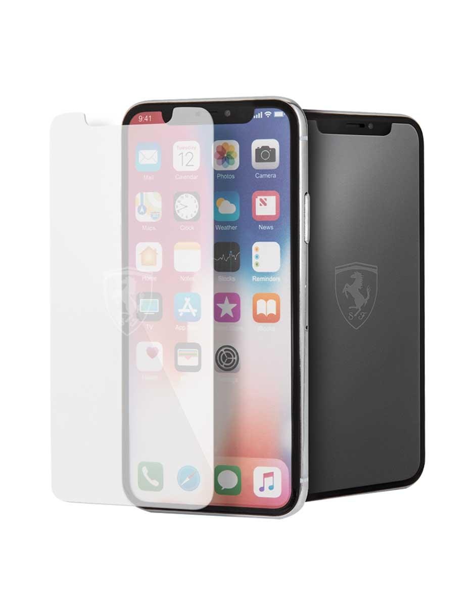 Mica Cristal Templado para iPhone X Ferrari