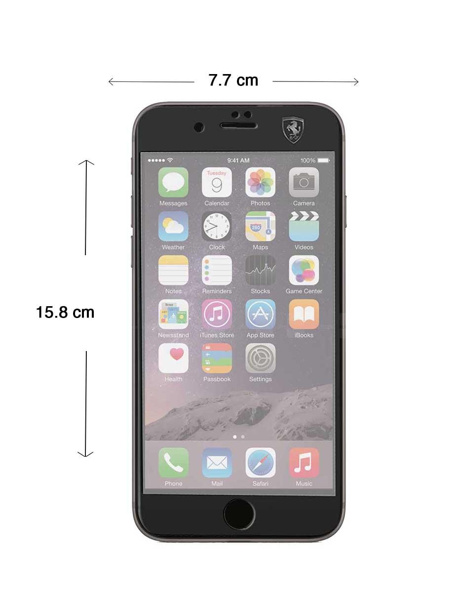 Mica Cristal Templado para iPhone 7, 8 Plus Ferrari