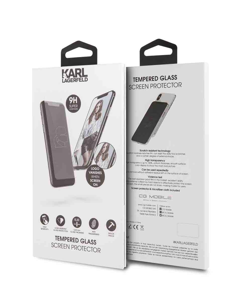 Mica Karl Lagerfeld Cristal Templado para iPhone XS Max