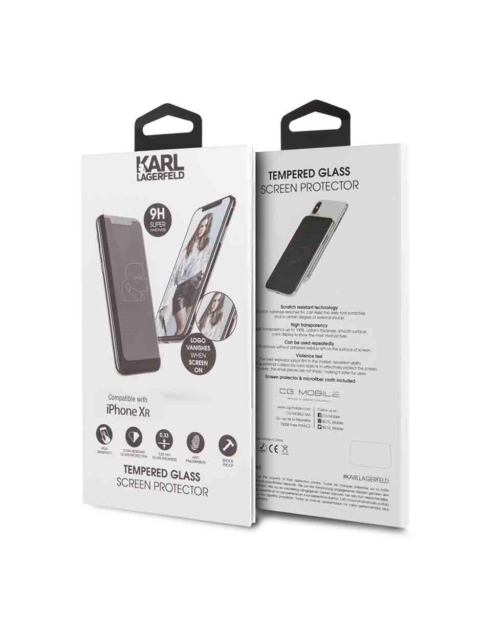Mica Karl Lagerfeld Cristal Templado para iPhone XR
