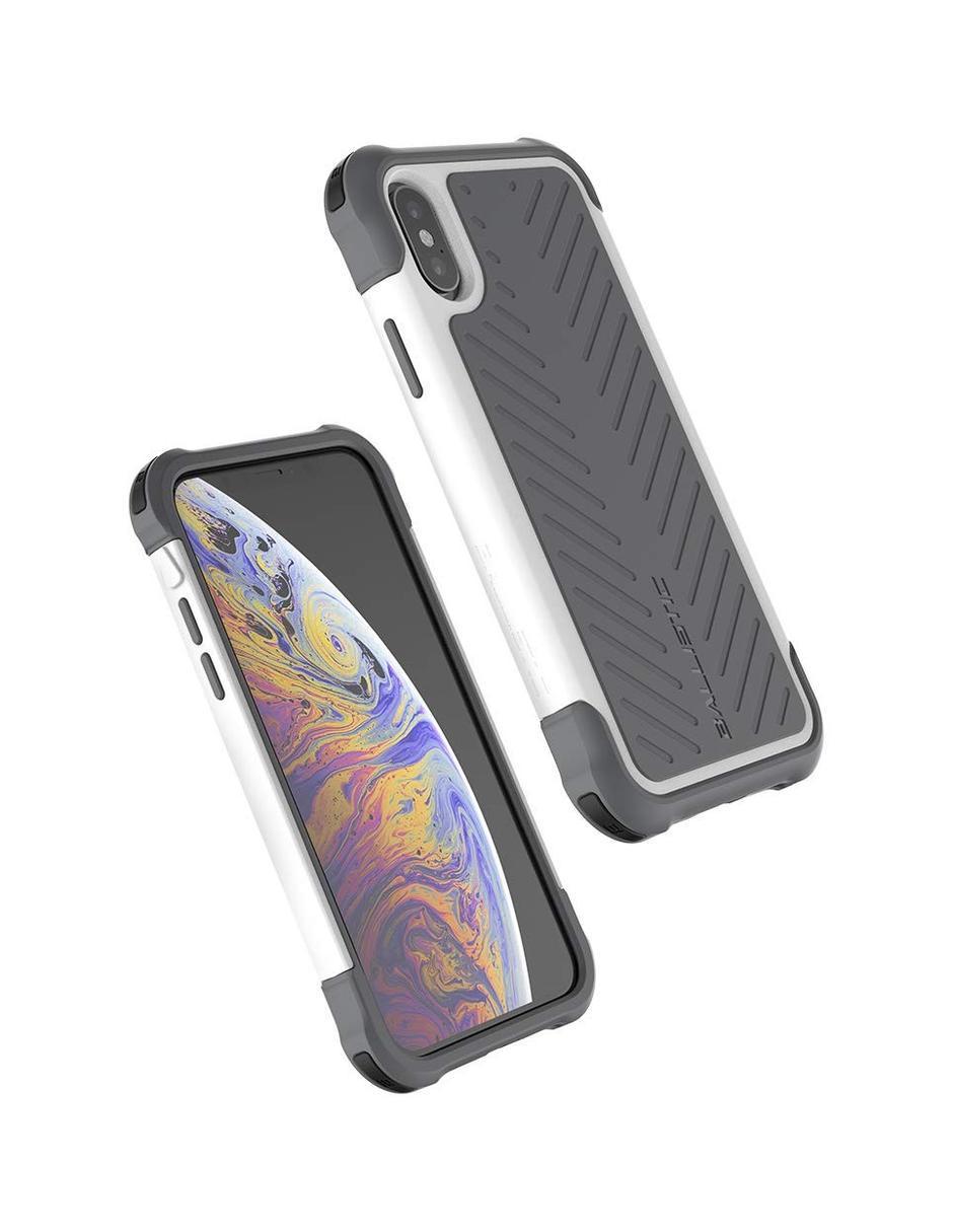 Funda TJ para iPhone Xs y X Gris Blanco 1