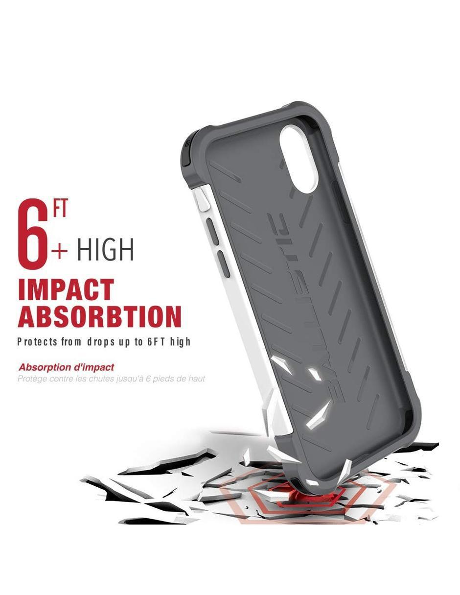 Funda TJ para iPhone Xs y X Gris Blanco 2