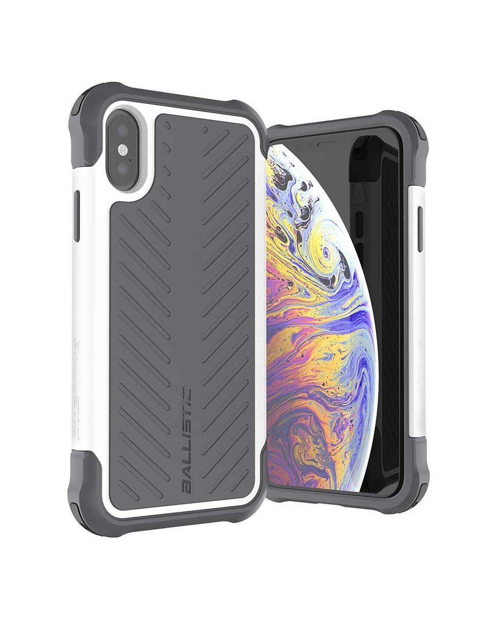 Funda TJ para iPhone Xs y X Gris Blanco 3
