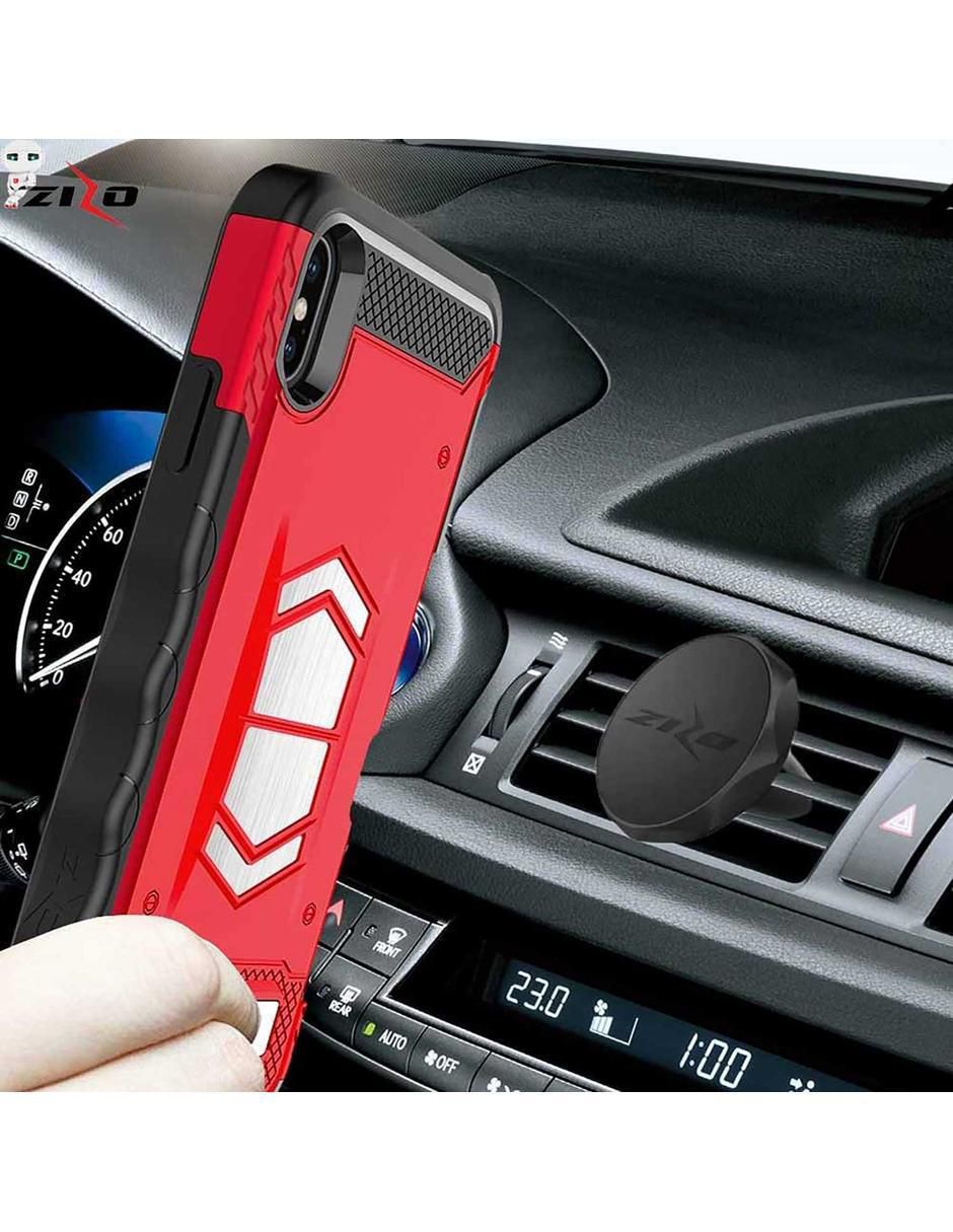 Funda Electro para iPhone XS Max con mica cristal y soporte magnético 3