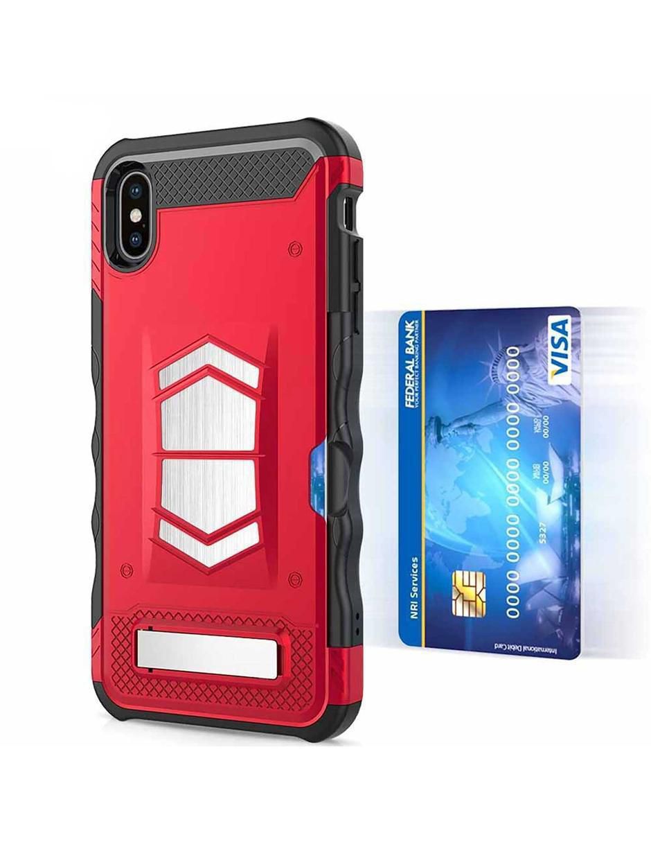 Funda Electro para iPhone XS Max con mica cristal y soporte magnético