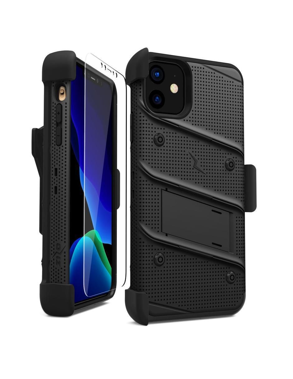 Funda Bolt compatible para iPhone 11 con clip y mica de pantalla Funda Bolt compatible para iPhone 11 con clip y mica de pantalla