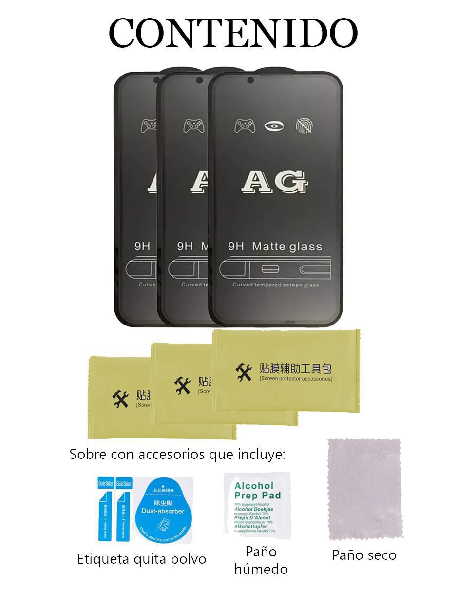Set 3 Micas para iPhone 13 Pro Max Gadget Collection Mx cristal templado