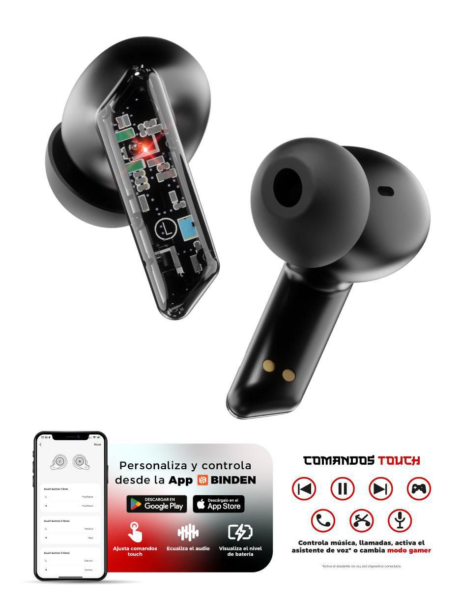 Audífonos In-Ear Dark Ninja inalámbricos con cancelación de ruido 4