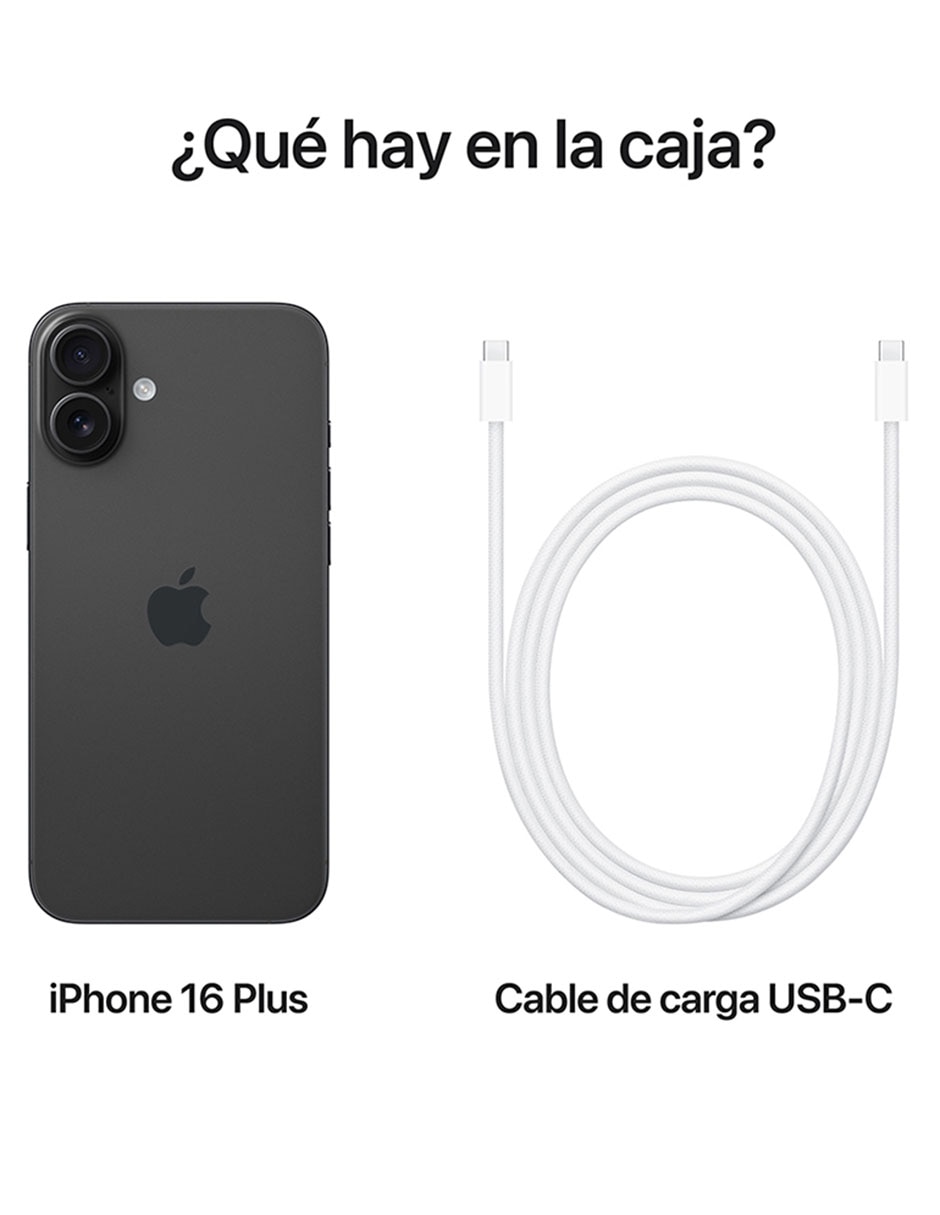 APPLE IPHONE 16 PLUS, 128 GB, NEGRO