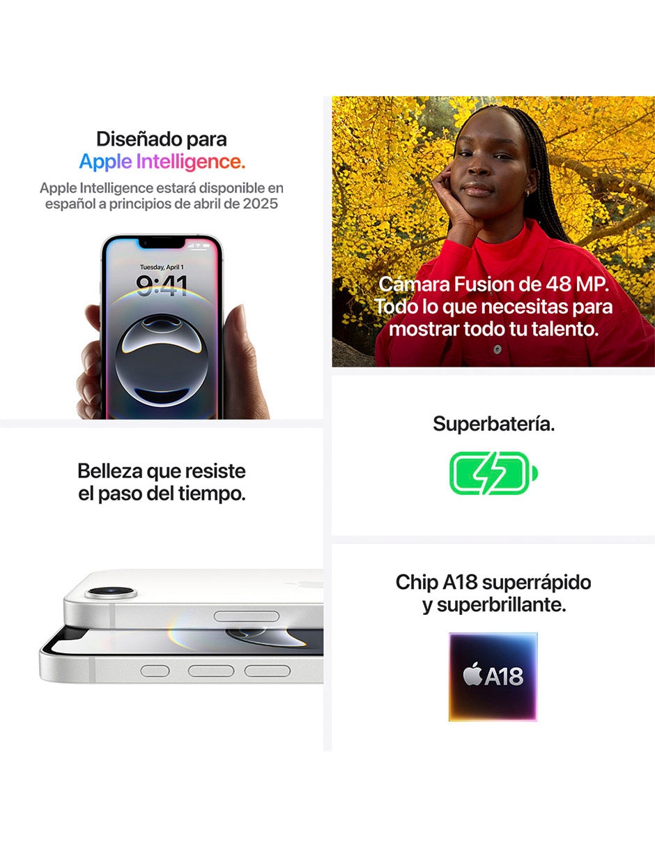 Apple iPhone 16e 6.1 pulgadas Super Retina XDR