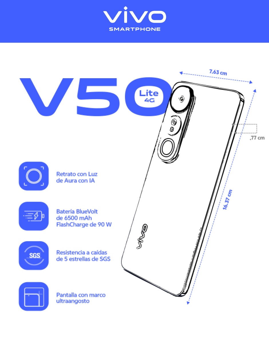 Vivo V50 Lite LCD 6.7 pulgadas AT&T 7