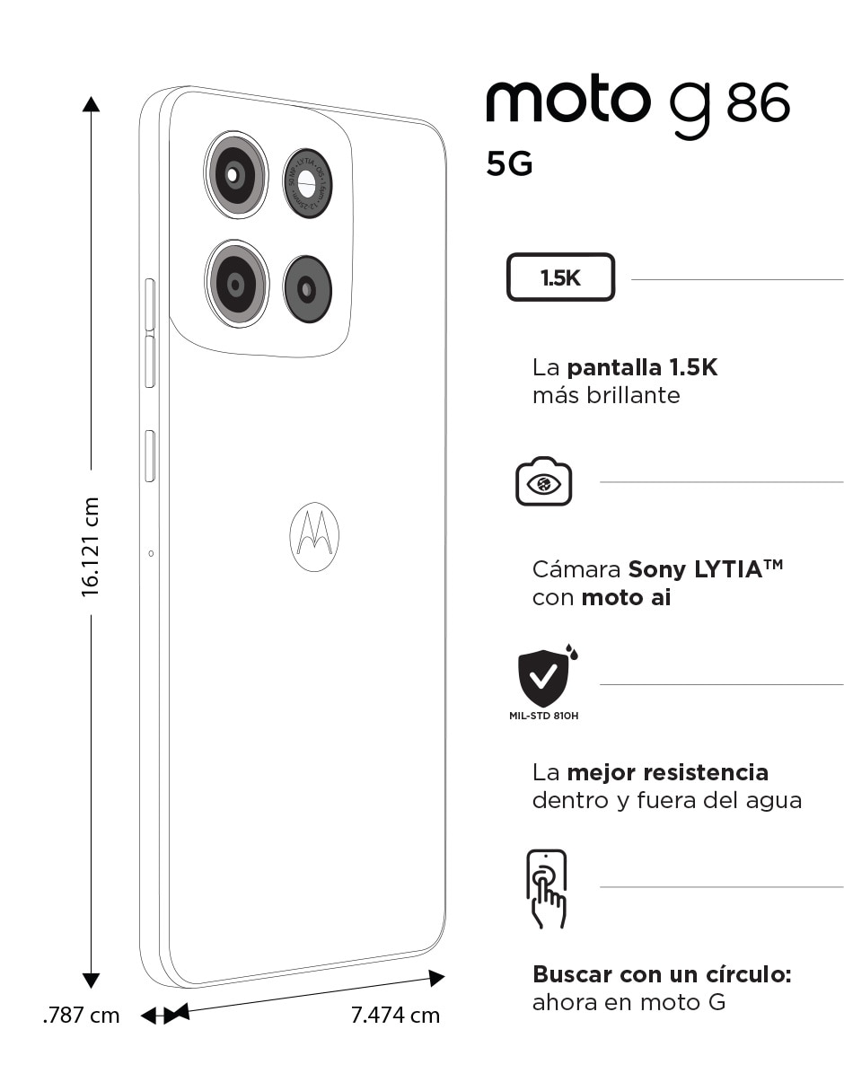 Motorola Moto G86 5G POLED 6.6 pulgadas