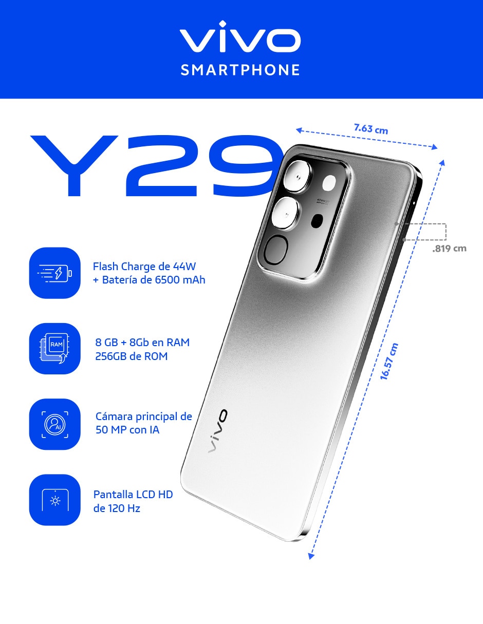 Bundle smartphone Y29 Bundle LCD 6.6 pulgadas Telcel 8