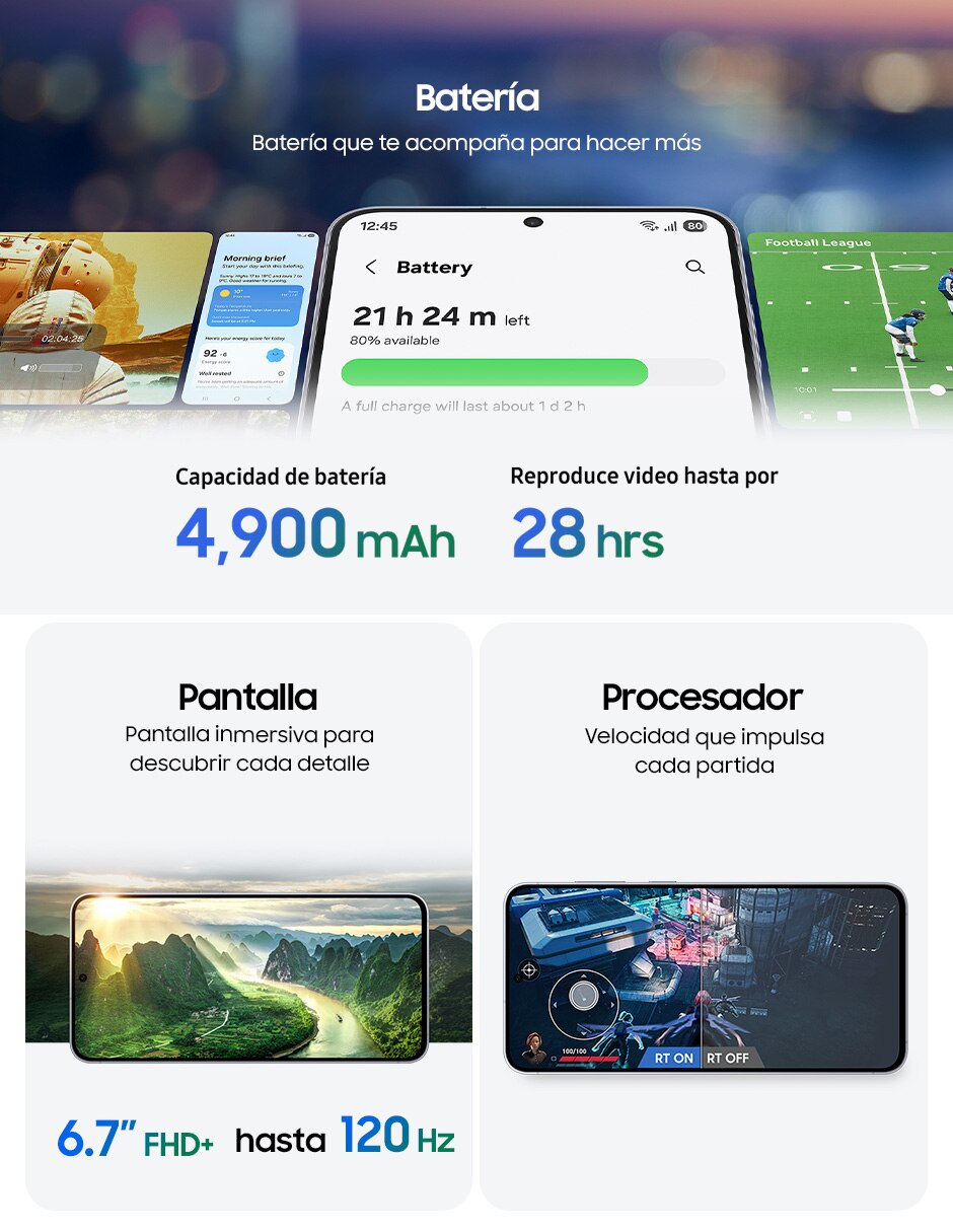Smartphone Galaxy S25 FE Dynamic AMOLED 2X 6.7 pulgadas 15