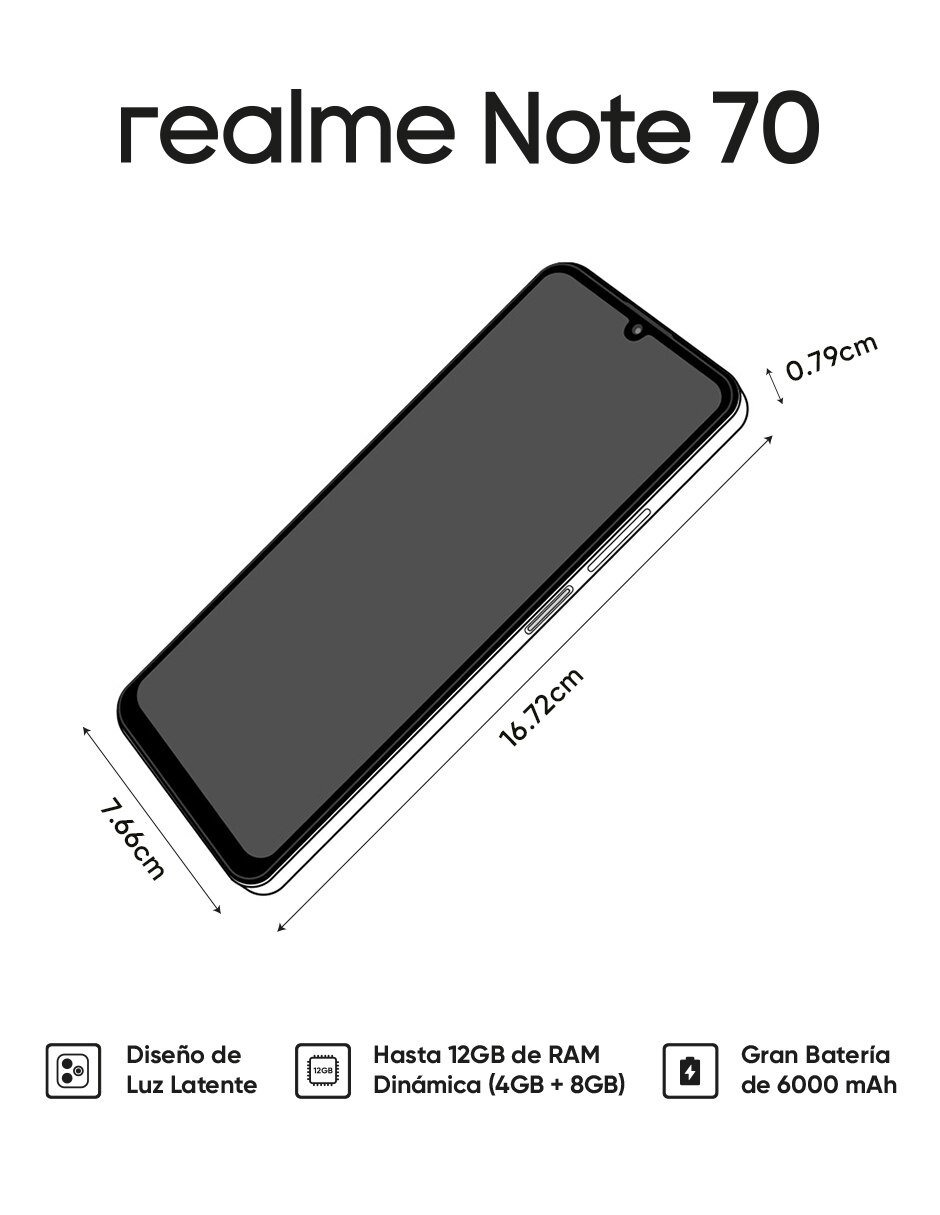 Celular NOTE 70 AMOLED 6.7 pulgadas Telcel 7