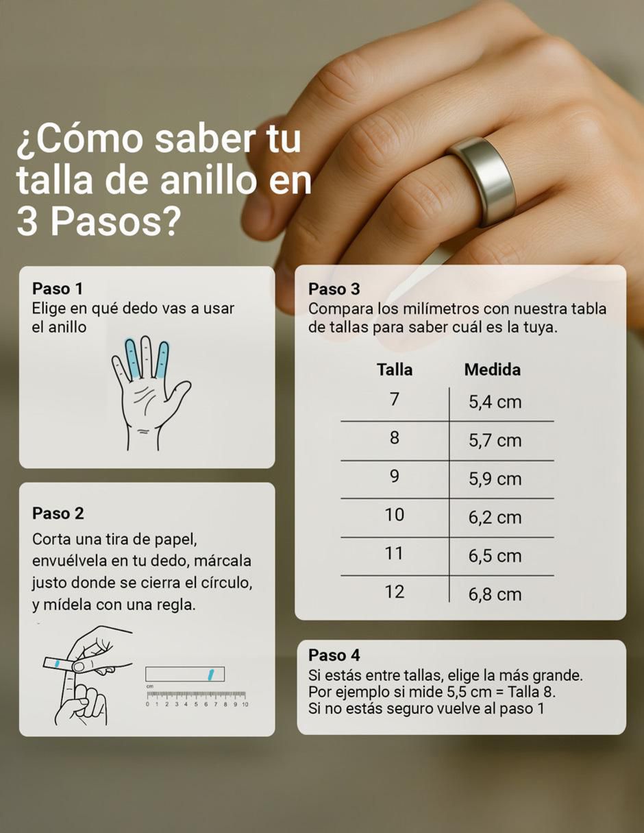 "anillo inteligente" smart ring "para" unisex no aplica 7