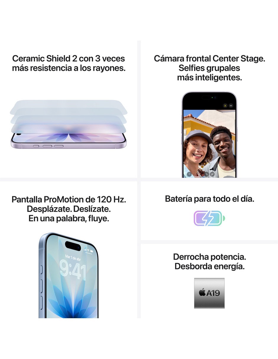 Apple iPhone 17 6.3 pulgadas Super Retina XDR