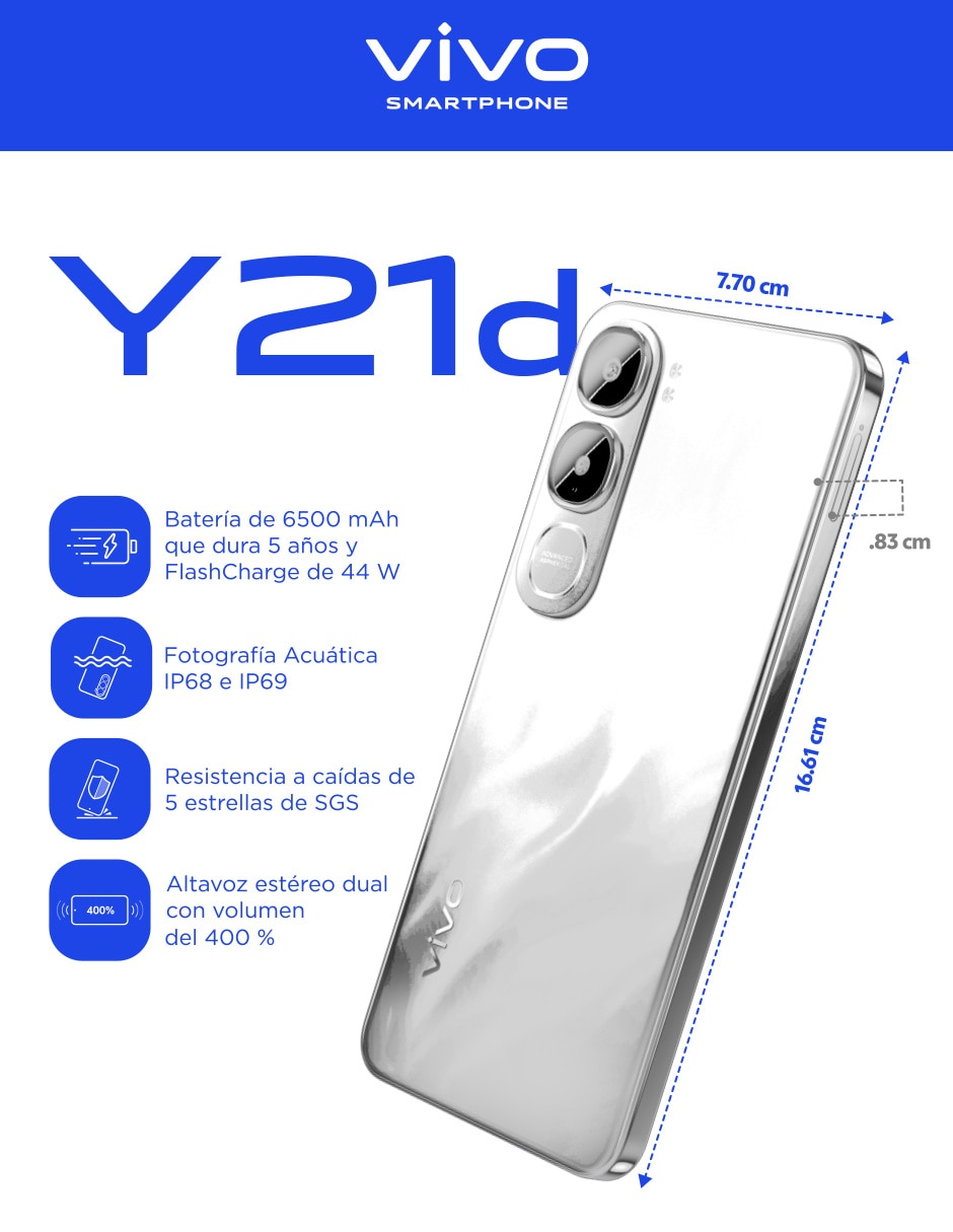 Y21d LCD 6.6 pulgadas Telcel 8