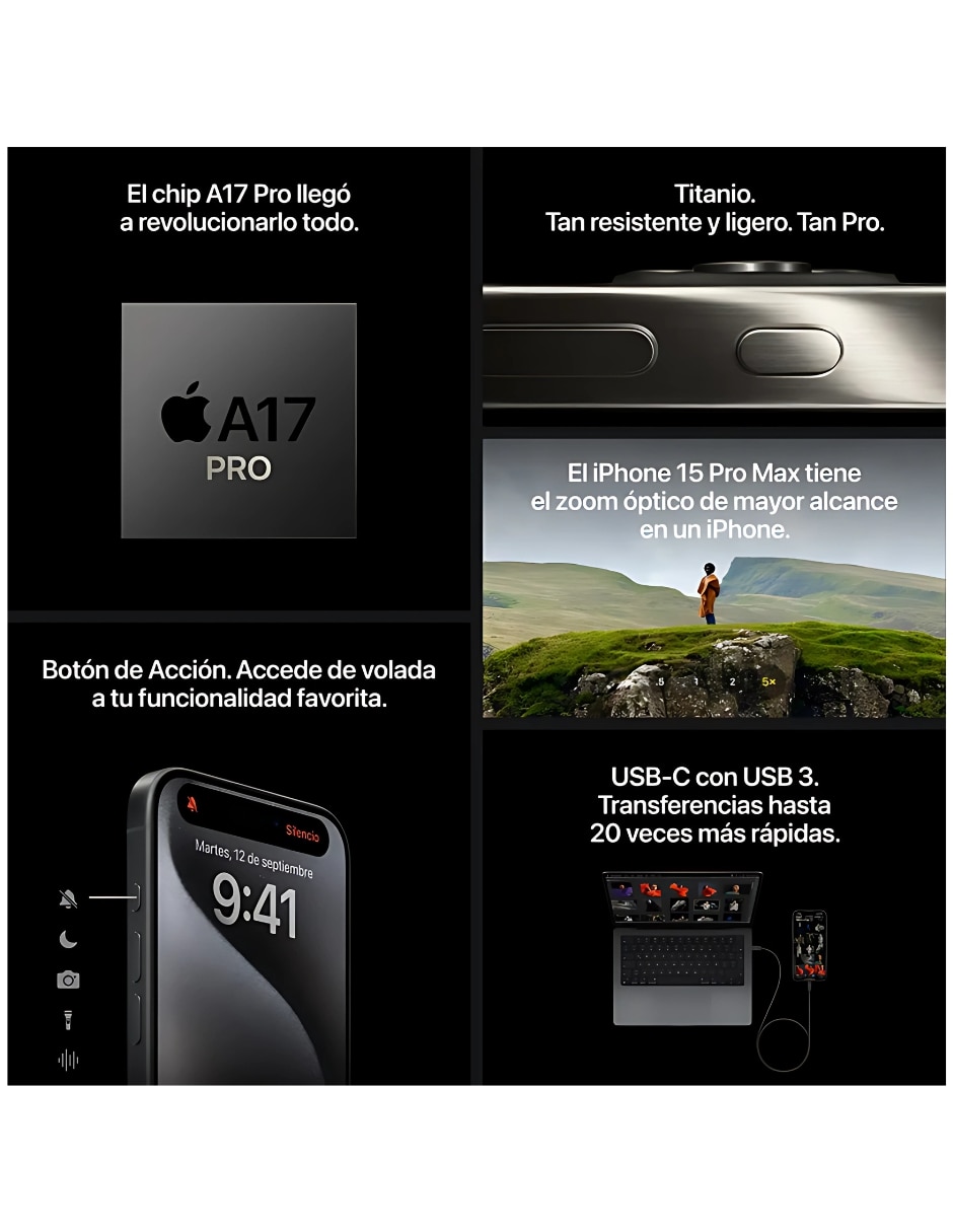Apple iPhone 15 Pro 6.1 pulgadas Super Retina XDR reacondicionado