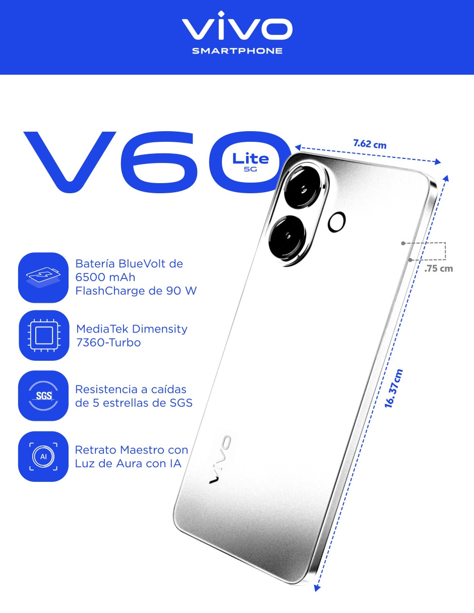 Vivo v60 lite 5g amoled 6.7 pulgadas at&t