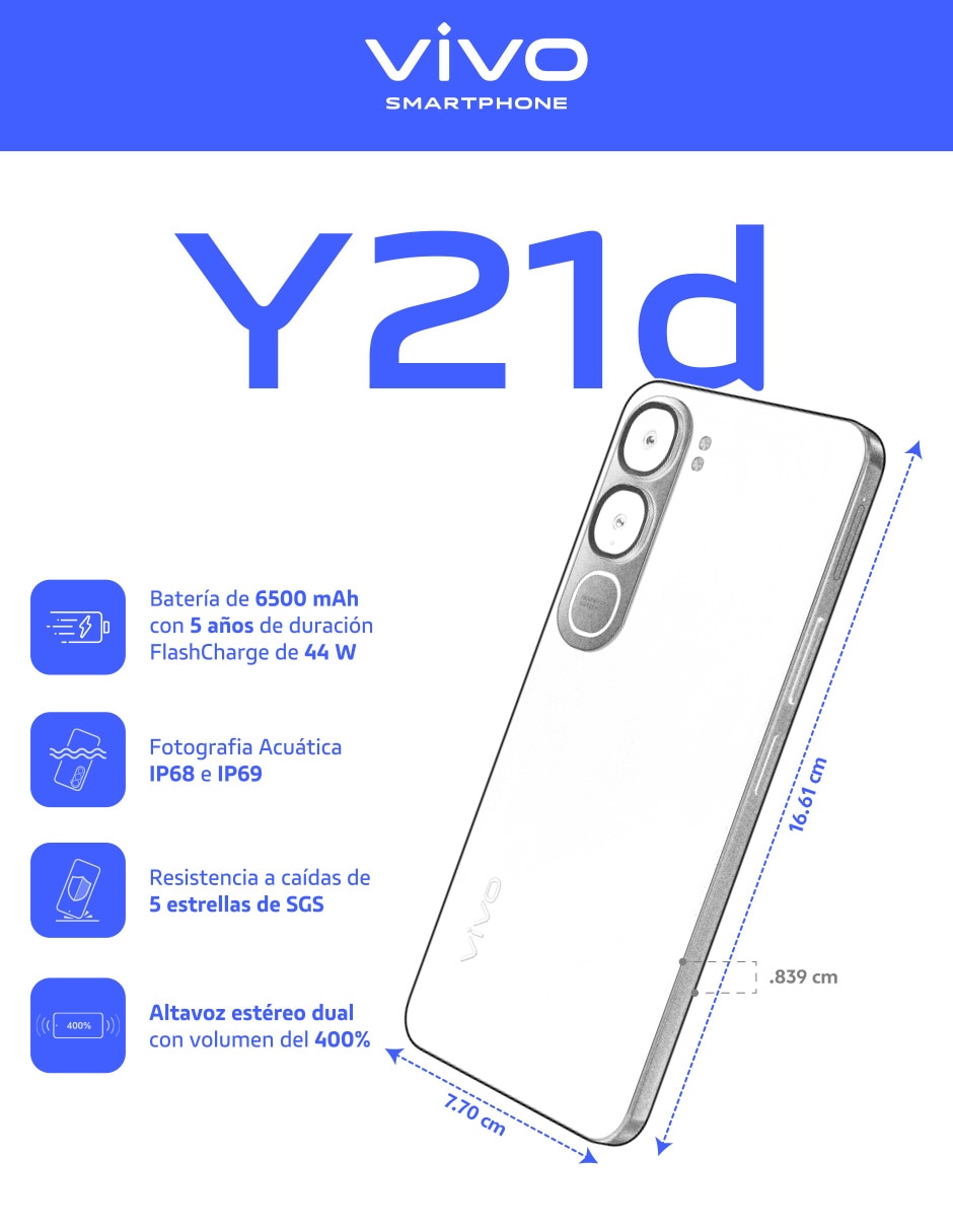 Y21d LCD 6.7 pulgadas AT&T 2