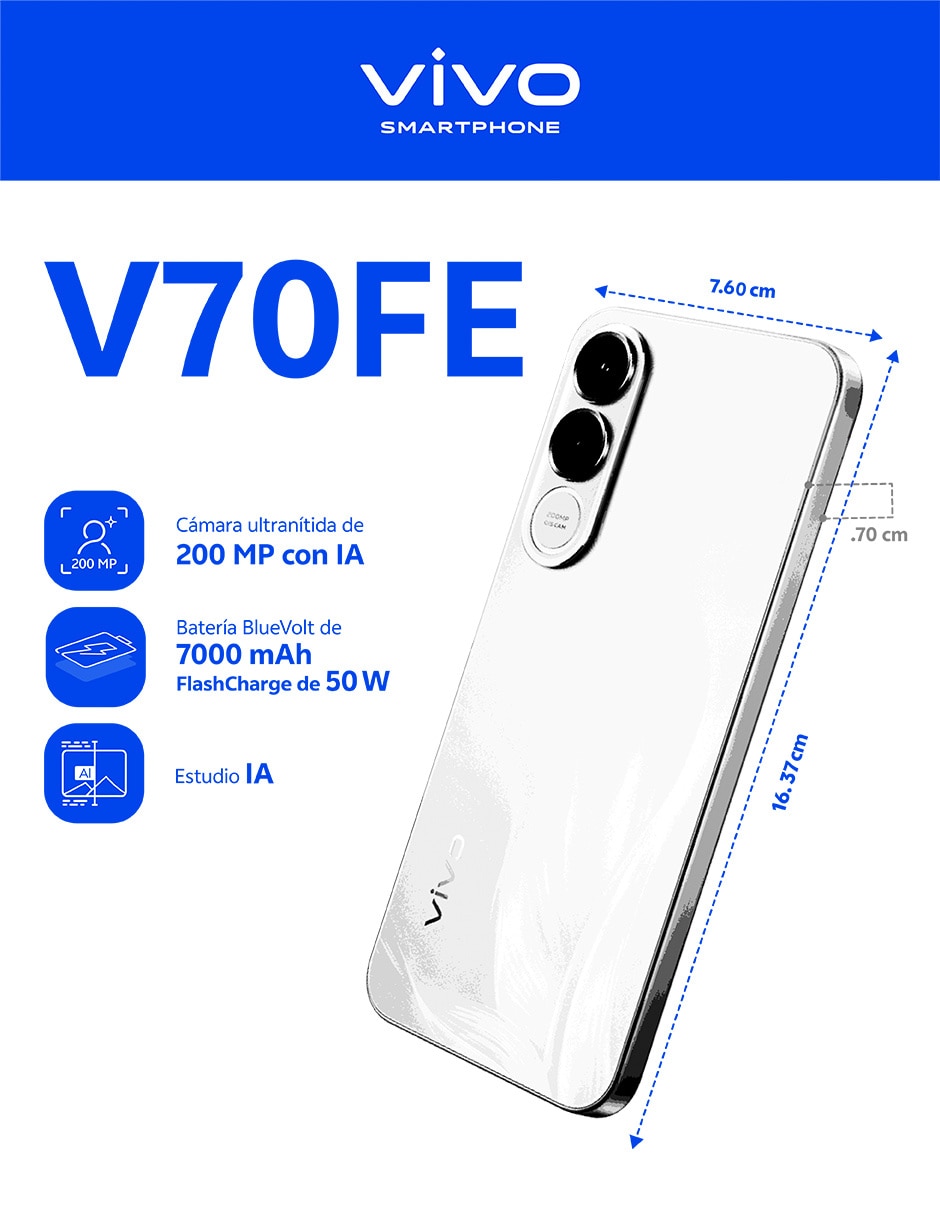 V70 FE AMOLED 6.8 pulgadas Telcel 3