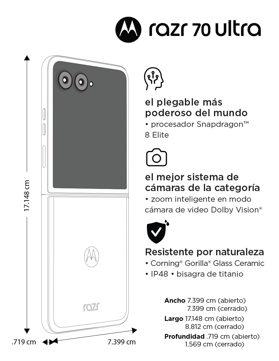 Razr 70 Ultra AMOLED Extreme 7 pulgadas 2