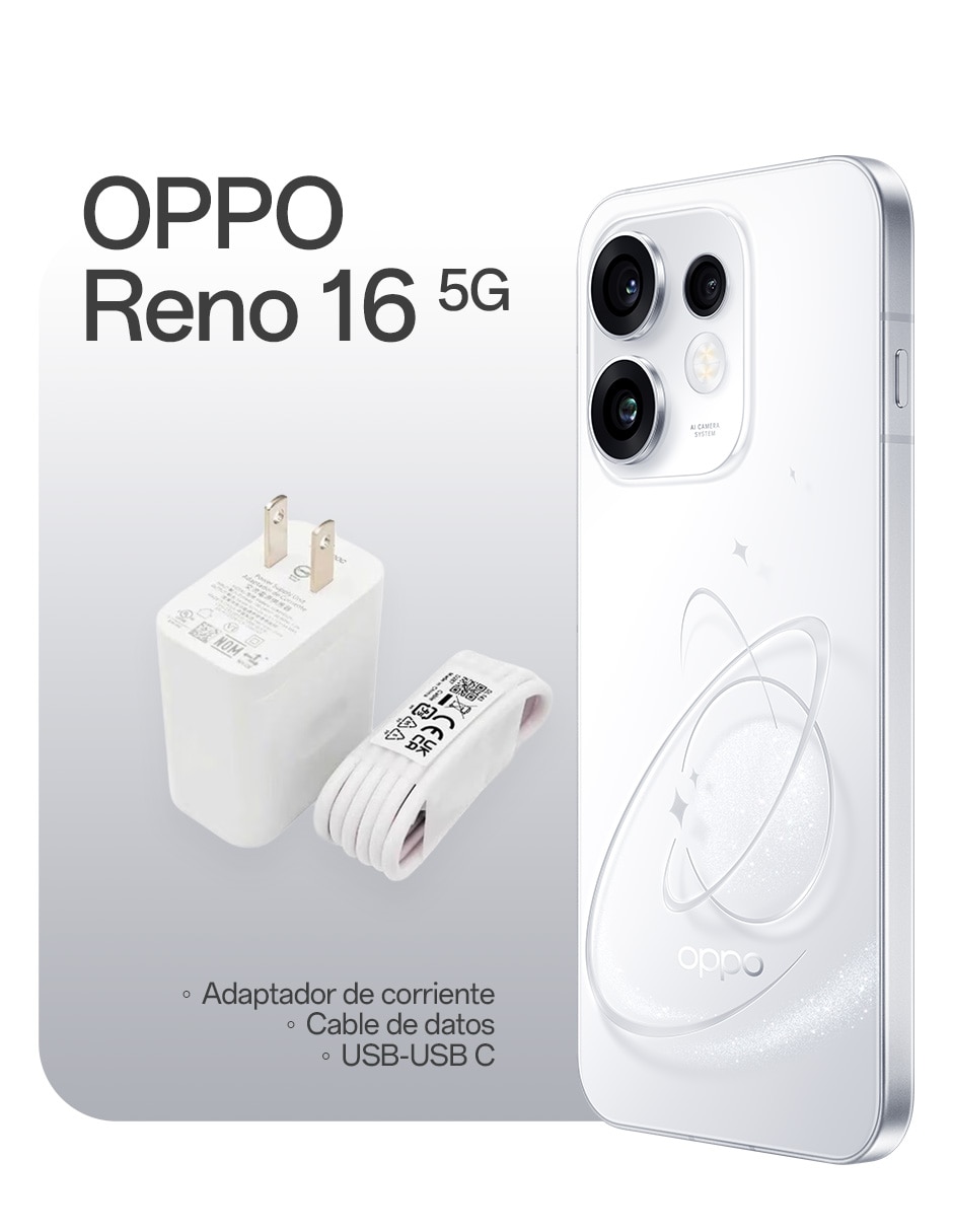 Oppo Reno 16 5G AMOLED 6.32 pulgadas Telcel