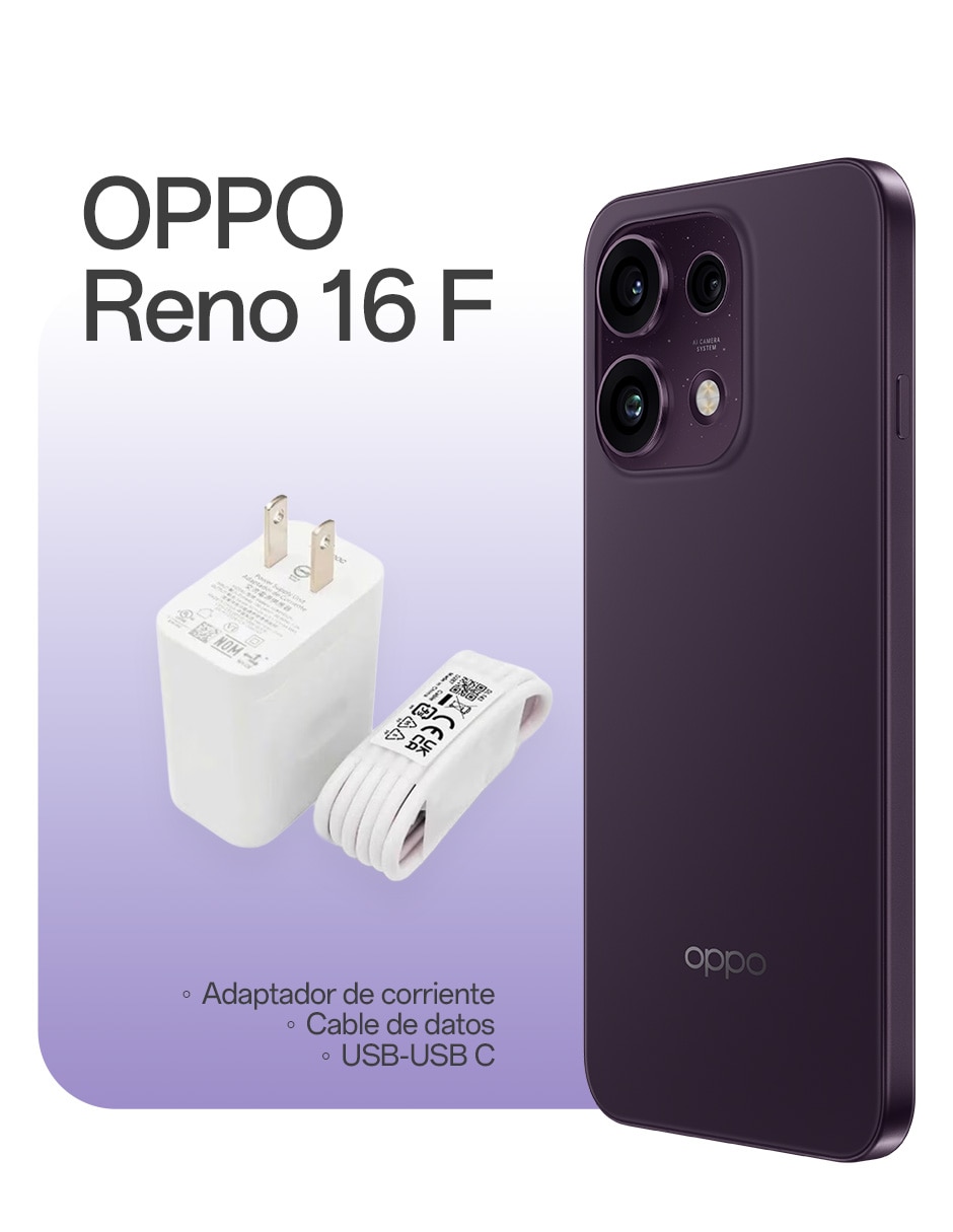 TELCEL OPPO RENO16 F, 256 GB, VIOLETA