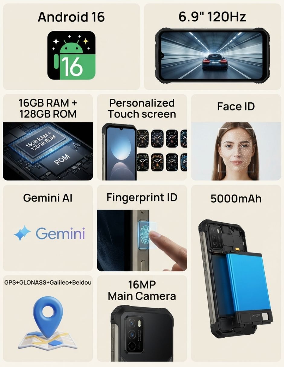 FOSSITBOT FS7 LCD IPS 6.9 pulgadas Desbloqueado 3