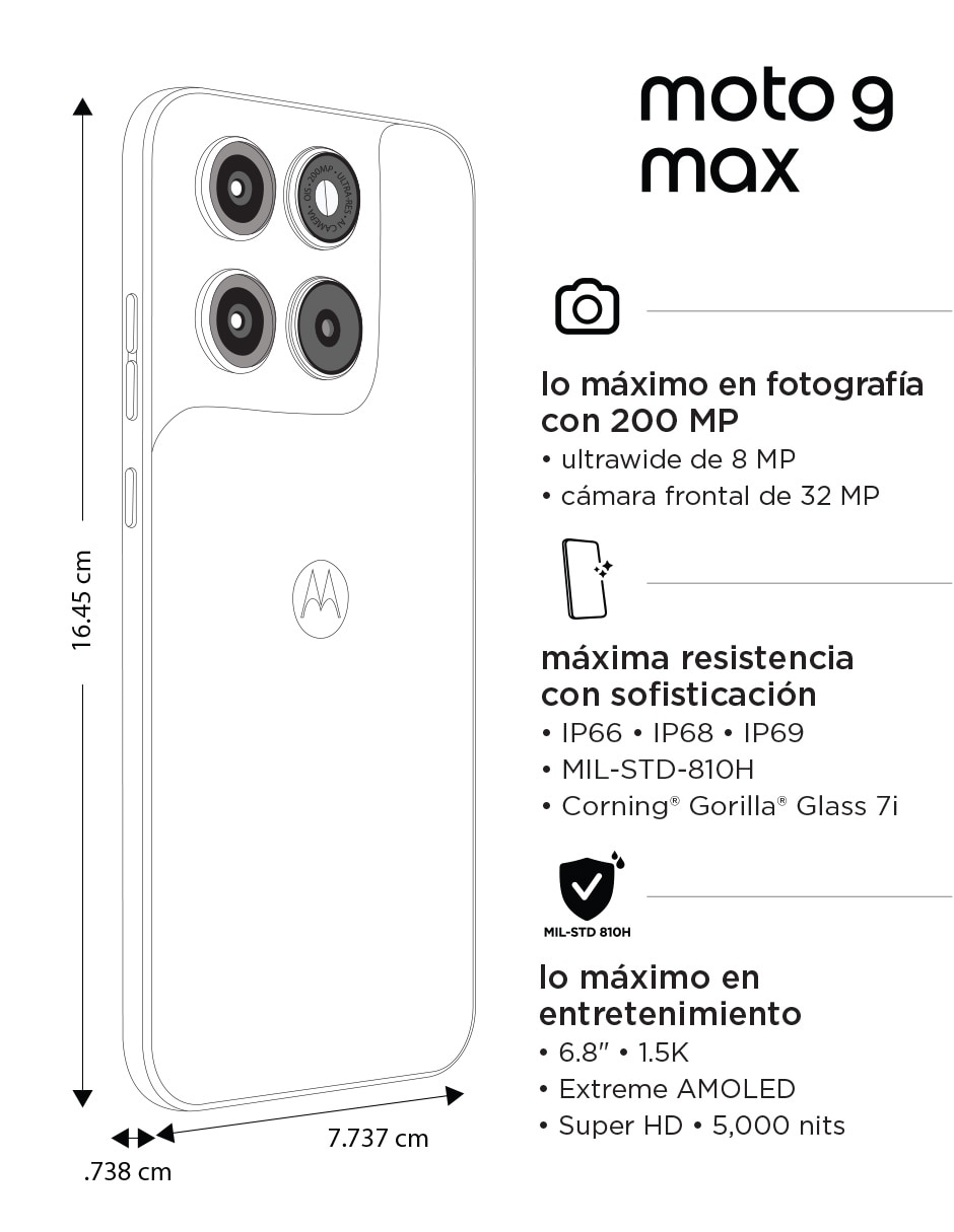 Motorola g max amoled extreme 6.78 pulgadas desbloqueado